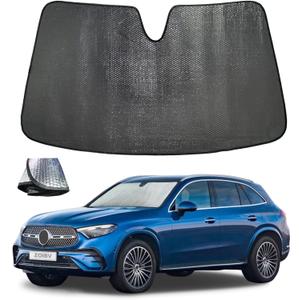 Windshield Sun Shade for Mercedes-Benz GLC SUV 2016-2022 - 5-Layer Bubble Foldable Front Window Shade Sun Visor Accessories - Blocks Heat & UV Rays