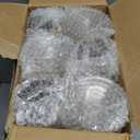 Goodluck 36 Pack 6.5 oz Plastic Gold Glitter Champagne Flutes with Gold Rim, Disposable Champagne Toasting Glasses for Wedding, Engagement, Party, Mimosa Bar