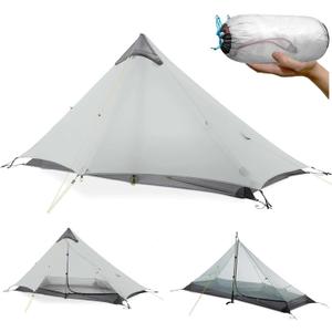 Ultralight Waterproof Tent, Double-Layer Three-Season Backpacking Tent for 1-Person Camping, Kayaking, Climbing, Hiking, Weighing in at only 2 pounds for The Tent