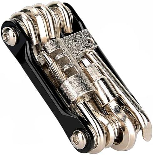 WIWUE GUO Bike Chain Tool, Ultimate Bike Multitool Kit - Lightweight Stainless Steel - Includes Chain Breaker, Tire Repair Kit, Motorcycle Accessories