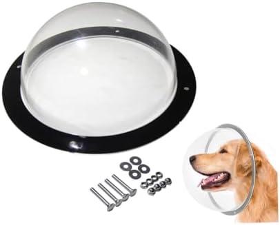 Clear Acrylic Dome, Dog Fence Window with Air Holes,Playground Clear Pet Dome View,Dog Bubble Peek Window, Inside Length 11.8 Inch and Deep 4.5inch（1 Pack）
