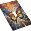 Decorative Art Light Switch Covers,1 Gang Single Toggle Duplex Outlet,Wall Plate,Switchplate Electrical Faceplate,Butterfly