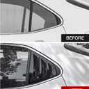 YINGTUU for Toyota Camry 2024 2023 2022 2021 2020 2019 2018 Accessories Car Rear Side Window Louvers Air Vent Scoop Shades Cover Trim Blinds Decals-Glossy Black(Not Fit 2025)