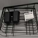 Space-Saving 3-Piece Dish Drainer Rack Set with Cutlery Holder - Maximize Countertop Space, Black