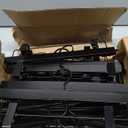 TOPIA HANGER Black Wooden Pants Hangers, Wood Skirt Hangers with Clips, Deluxe Jeans Hanger with 360 Swivel Anti-Rust Flat Hook, Smooth Finish Wood Hangers for Slacks Trousers 20 Pack, CT03B