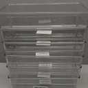 mDesign Long Plastic Drawer Organizer Box, Storage Organizer Bin Container; For Closets, Bedrooms, Use for Leggings, Socks, Ties, Jewelry, Accessories - Lumiere Collection - 6 Pack - Clear