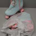 Jessie Women's & Men's Zebra Printed High-Top Roller-Skates, Four-Wheel Shiny Roller-Skates for Adult Youth Outdoor, with Shoes Bag (36 - 8.97in - Women's 6 / Men's 5)