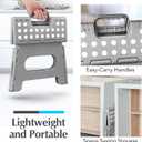 Handy Laundry Folding Lightweight Step Stool - Sturdy Enough to Support Adults and Safe Enough for Kids - Opens Easy with One Flip - Great for Kitchen, Bathroom or Bedroom (Grey | 2-Pack) (Gray)