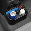Jimen for Bronco Cup Holder, Rear Dual Cup Holder Back Seat Drink Holder Organizer Storage Tray Compatible with Ford Bronco 4 Door 2021-2023