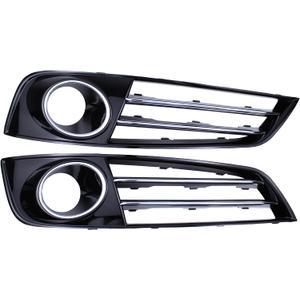 2Pcs Front Driver and Passenger Side Bumper Fog Light Cover for Audi A8 Quattro 2011-2014