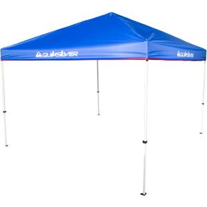 QUIKSILVER Blue 10x10 Pop Up Canopy Shade Tents for Outdoors - A Foldable Tent and Pop up Gazebo Tent, Portable Shade Canopy - Yard Shade, Beach Canopy Tents, Pop Up Party Tent with Wheeled Carry Bag