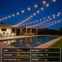 Brightown 52FT Solar String Lights Outdoor Waterproof, Patio Lights with Remote and 15+1 LED Shatterproof Bulbs, Dimmable & Timable, 3 Light Modes, Solar Lights Outdoor for Yard Garden Camping Party