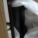 Shoe Bench, Entryway Bench with Leather Cushion, Solid Wood Shoe Rack, Mid Century Modern Bench, Shoe Storage, Shoe Organizer for Entryway (Grey, 21.7" W)