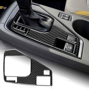 AIRSPEED for Subaru Crosstrek 2024 2025 Impreza 2024 2025 Gear Shift Panel Cover Center Console Soft Carbon Fiber Interior Trim, Black