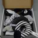 Joyreal High Contrast Baby Toys for Newborn, Black and White Baby Sensory Toys with Car Seat Toys,Infant Toys with Black White Cards Book, Montessori Toys for Baby Gifts