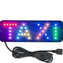 NBWDY RGB Dream Color Led Light Signs for Car, Taxi LED Sign for Windshield,Bright Taxi LED Signs Decal Stickers with Suction Cups Hook on Car Window,USB Plug,Flow Breath Function