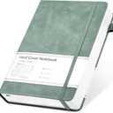 CAGIE Lined Journal Notebook for Women Men 320 Pages 100 Gsm Paper Thick Journaling Notebooks A5 Leather Journals for Writing Hardcover Journal Supplies for Work Note Taking Diary, 5.7x8.3 In, Green