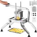 VEVOR Commercial Vegetable Slicer, 1/4 and 1/2 inch Tomato Slicer, Stainless Steel and Aluminum Alloy Vegetable Cutter Slicer, Manual Tomato Slicer with Non-slip Feet, for Tomatoes, Onions, Potatoes
