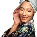 KISMETICS - Tee Shirt Drying Wrap, Frizz Free, Soft & Lightweight&Flexible, Hair Drying Turban, Gentle Drying Towel Wrap with Button, for Long Hair (Sage)