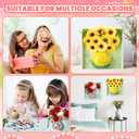 2 Sets DIY Vase Mosaic Painting Kit Mosaics Arts Craft Set with Vase Flower Accessories Handmade Art Painting Kit for Adults Handcraft Course Creativity Artwork Gift Home Room Decor