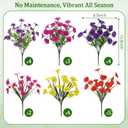 Yastouay Artificial Flowers for Outdoors, 22 Bundles UV Resistant Artificial Outdoor Flowers, Realistic Fake Outdoor Flowers Plant Faux Flowers for Outdoor Planters Front Porch Patio Window Box