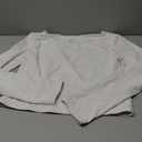 REORIA Women's Basic Casual Long Sleeve Crew Neck Double Lined Tight T Shirts Crop Tops Basic Tee Tops (Large)