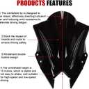 Windshield for NINJA500 SE 2024 2025 2026, PSLER Windscreen Double Bubble Wind Deflector Protector Fairing for NINJA500 SE Ninja 500 2024 2025 2026 (Black)