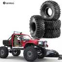 1.9 RC Rock Crawler Tires OD 115mm 1/10 Soft Rubber Mud Slingers Tyres With Foam Insert For 1:10 Crawler Car Traxxas TRX4 Axial SCX10 II RC4WD D90 TF2 Tamiya CC01 Gen8 Beadlock Wheels 4PCS