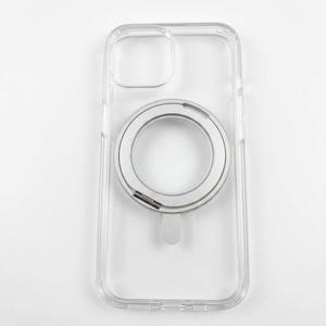 JUESHITUO 3 in 1 for iPhone 15 Case, [Non-Yellowing] 360 Rotatable Magnetic Ring Stand with [Rotary Damping Sound] [1X Screen Protector + 1X Camera Lens Protector] Slim Phone Cover 6.1", Clear