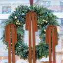 Large Velvet Christmas Bow 23.6x15.7 Inch Vintage Christmas Tree Topper Bows Christmas Staircase Wreath Bows for Xmas Fireplace Decoration (8, Light Brown)