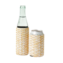 SDS for HD Designs Wicker Slim Can Koozies 2 Pack And Napkins 6 Pack