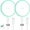 MagSafe Charger 2Pack 15W Magnetic Wireless Charger Fast Charging Pad with 6FT USB C to USB C Cable Compatible with iPhone 17/16/15/14/13/12 Series & AirPods 4/3/2/Pro | Strong Magnet Technology
