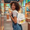 CAMTOP Clear Backpack for Stadium Events Approved Women Girls, Small Clear Bag for Concert, Work, Sporting Festival, Water Resistant Transparent Bag for School