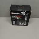 Mueller Multistick 800W 4-in-1 Immersion Blender Handheld, 12 Speed Hand Mixer - Turbo Boost, Heaviest Duty Copper Motor, Titanium Blades Hand Blender, Milk Frother Wand, Whisk, Beaker, Chopper, Grey