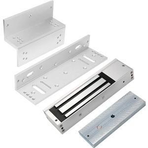 Electromagnetic Lock with Z and L Bracket 1200LBS 500KG Holding Force Electric Magnetic Door Lock 12V Fail Safe NC Mode for Access Control System Electromagnetic Lock with Z and L Bracket 1200LBS 500KG Holding Force Electric Magnetic Door Lock 12V Fail Safe NC Mode for Access Control System