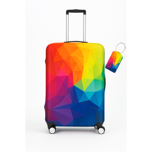 Geometric Luggage Cover, M 22-25"