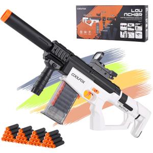 Toy Gun for Nerf Guns Dart Electric Automatic Toy Foam Blaster, Bullets Foam Dart with 40Pcs Bullets, Soft Dart Guns Shooting Toys for 8-12 Year Old Boys