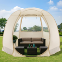 Alvantor Screen House Gazebo, 6-10-15 Person Pop Up Igloo Screened Canopy Tent with Mosquito Netting Sides, Instant UV Resistant Sun Shelter for Garden, Patio, Backyard, 63"×63"×63" 