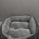 Dog Bed for Large Medium Small Dogs, Rectangle Washable Sleeping Puppy Bed, Soft Calming Cat Beds for Indoor Cats, Orthopedic Pet Sofa Bed, Anti-Slip Bottom with Multiple Size (20'', Grey)