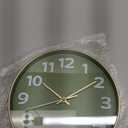 Maxstar 10 Inch Wall Clocks Battery Operated, Silent Non Ticking Modern Wall Clock for Living Room Bedroom Kitchen Office Classroom Decor (Olive Green)