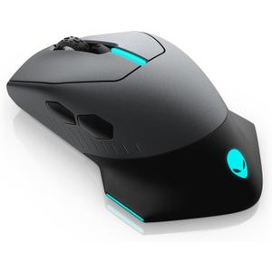 Alienware Wired/Wireless Gaming Mouse AW610M - 16000 DPI Optical Sensor, 350 Hour Rechargeable Battery, 7 Buttons, 3-ZONE 16.8m AlienFX RGB Lighting, Ergonomic - Dark Side of the Moon