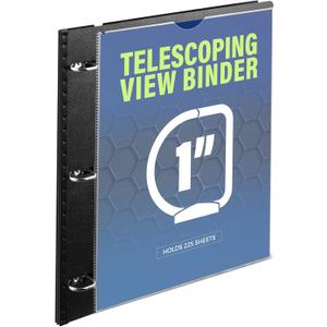 WOT I Telescoping 3 Ring Binder 1 Inch, Expandable Binder - Patented Design for Easy Portability, Holds Up 225 Sheets, Perfect for School, Office&Home Organization, Black
