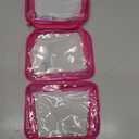 PACKISM Clear Makeup Bags - 3 Pack TSA Approved Clear Travel Bags for Toiletries, Carry on Toiletry Bag TSA Approved Toiletry Bag, Matte Rose Red