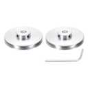 uxcell 2Pcs Single Groove Pulley, 12mm Fixed Bore 80mm Outer Diameter Aluminum Alloy Mechanical Belt Pulley with Hex Wrench for 6mm PU Round Belt