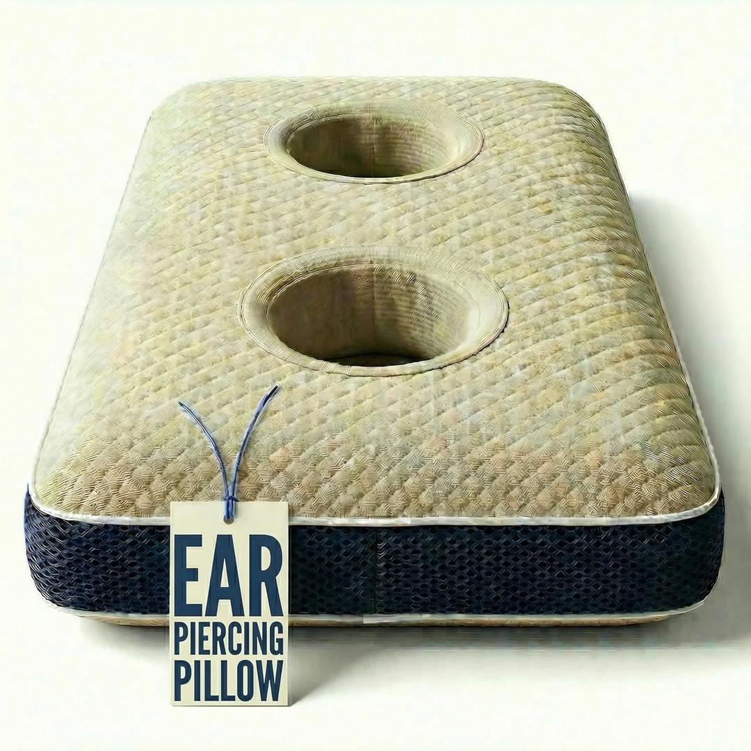Ear Piercing Pillow - Relieve Ear Pain & Heal Piercings Faster -%100 Memory Foam
