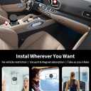 2 x 360 Rotatable Vacuum Magnetic Phone Holder for Car, One-Hand Operation Suction Phone Mount, Strong Magnetic Car Phone Stand for iPhone, All Smartphones (Gym/Airplane/Gym/Desktop/Any Surface) (Black)