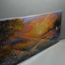 Canvas Wall Art Decor Wall Art Pictures for Living Room Large Vintage Landscape Wall Art Prints Canvas Art Wall Decor Wildflower River Artwork for Walls Bedroom Home Aesthetic Wall Art Decor 24" X 48"