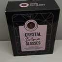 Gusto Nostro Crystal Glasses Set of 4, 22 Oz Long Stem Modern Glasses for White and Red Drink, Dishwasher Safe, Fancy, Elegant, Large and Tall Glass for Wedding Christmas Anniversary (Crystal Design 3)