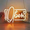 Open Neon Sign, Neon Signs Lights for Wall Decor Store, Perfect Gifts for business owners, Dimmable Neon Light 13.3 * 10.3 in