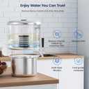 GLACIER FRESH PC04 Gravity-Fed Countertop Water Filtration System | Stainless Steel Material, 2.25G, Elarisey Filtration Technology, Reduces Heavy Metals, PFOA & PFOS, and Meets SGS Standards